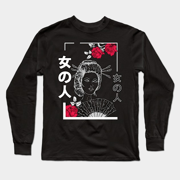 Geisha Woman Long Sleeve T-Shirt by LAPublicTees